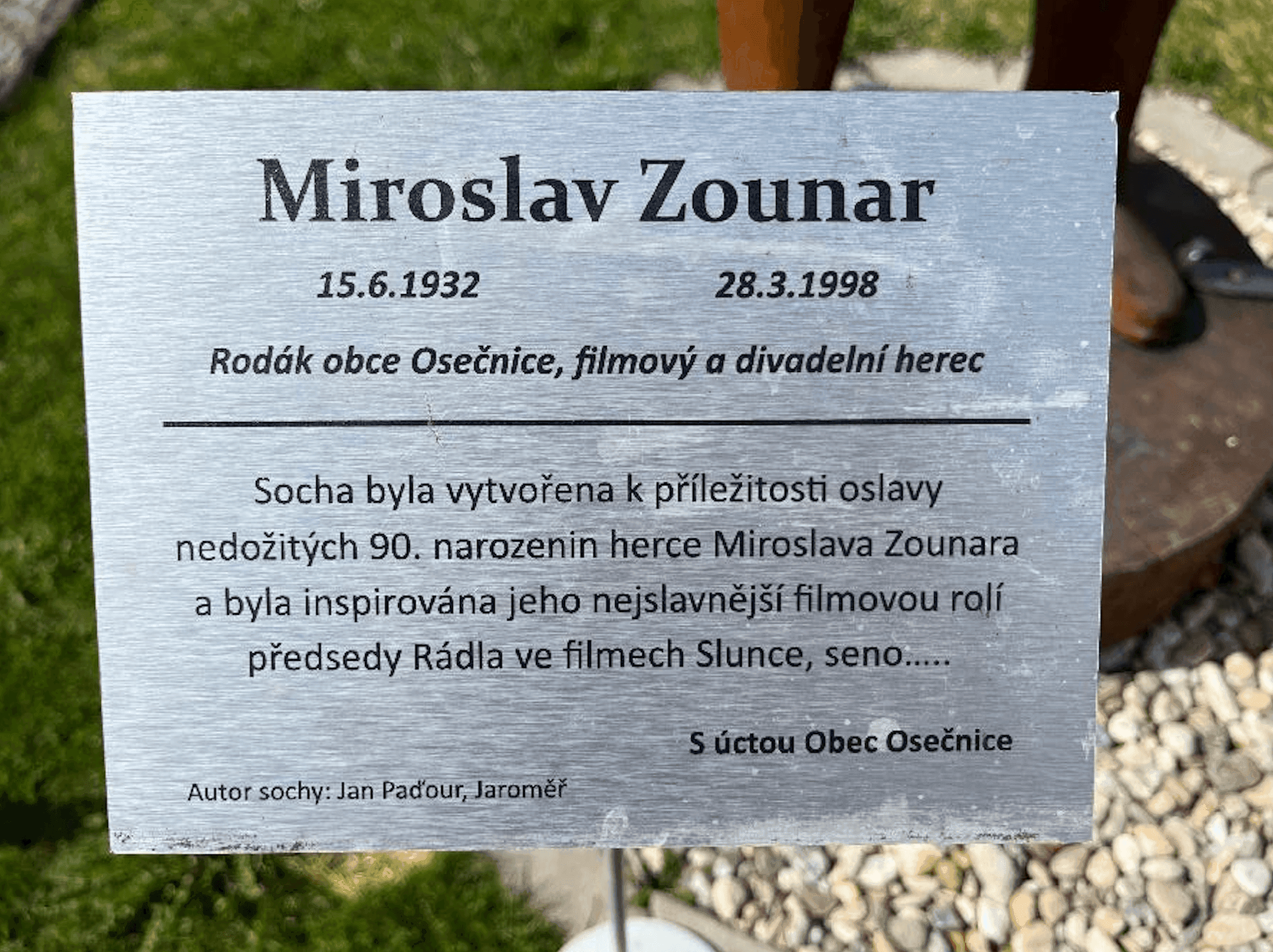 Miroslav Zounar: Předseda ze Slunce, seno miloval Osečnici
